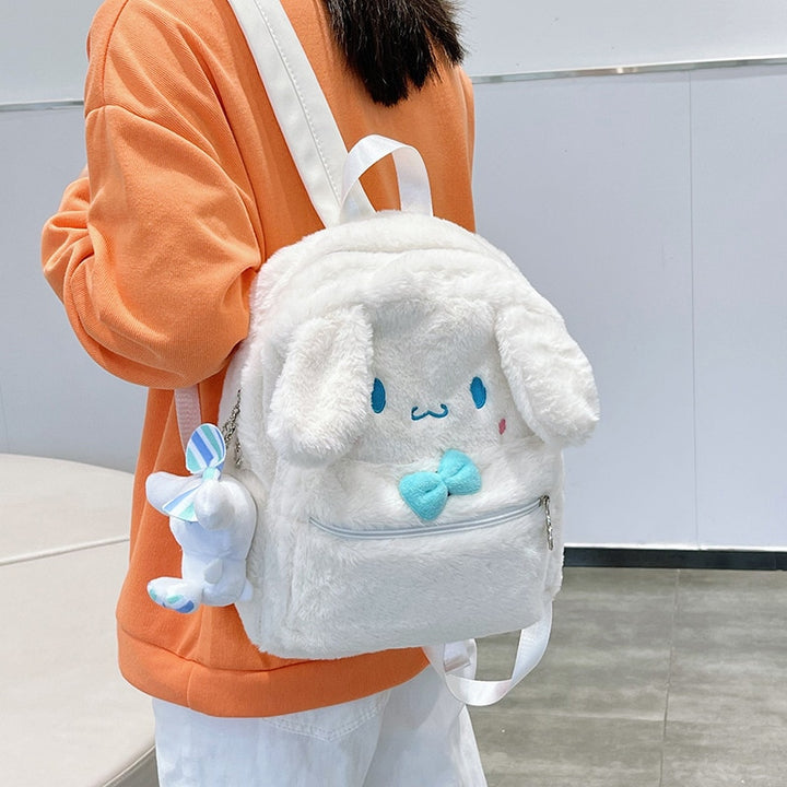 Plush Kawaii School Backpack Pastel Kitten