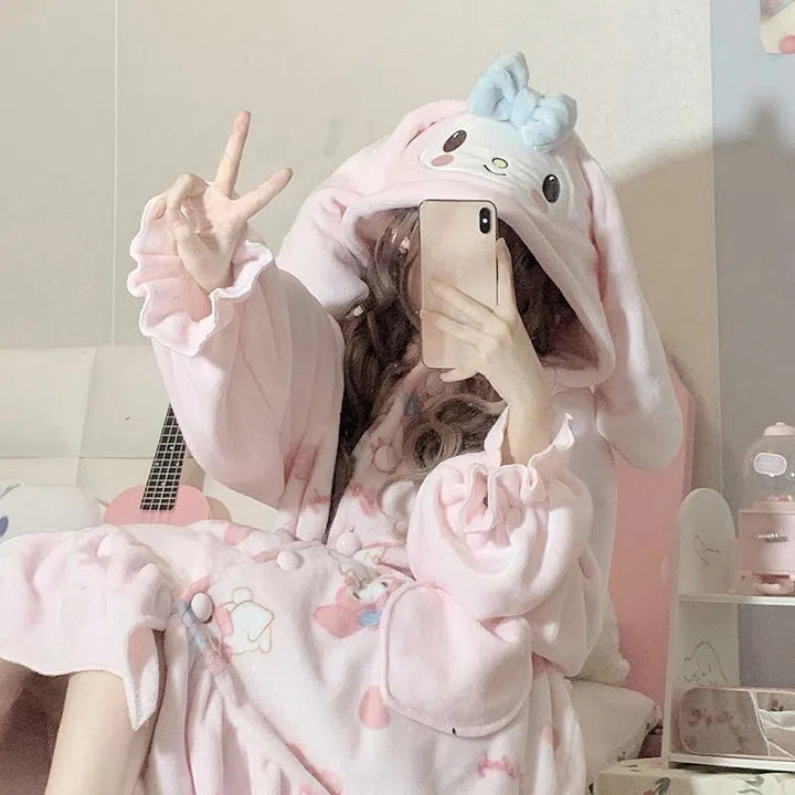 My Melody Kawaii Pajamas Set Pastel Kitten
