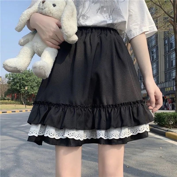 Japanese Gothic Skirt Pastel Kitten