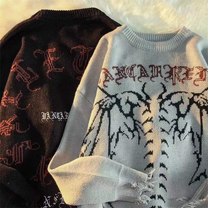 Dark Gothic Pullover Sweater - Pastel Kitten