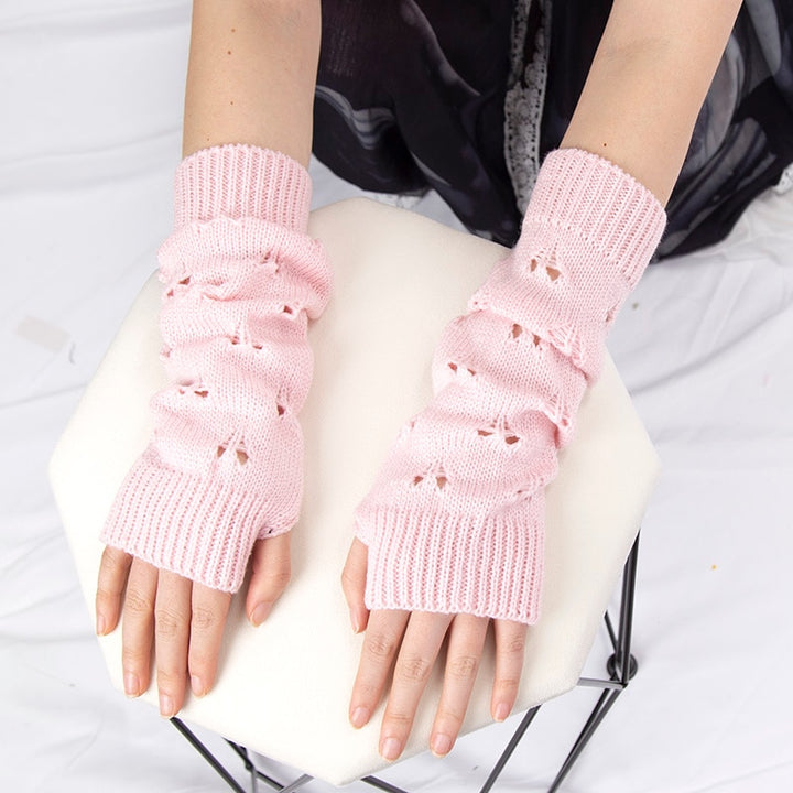 Soft Girl Style Arm Warmers Pastel Kitten