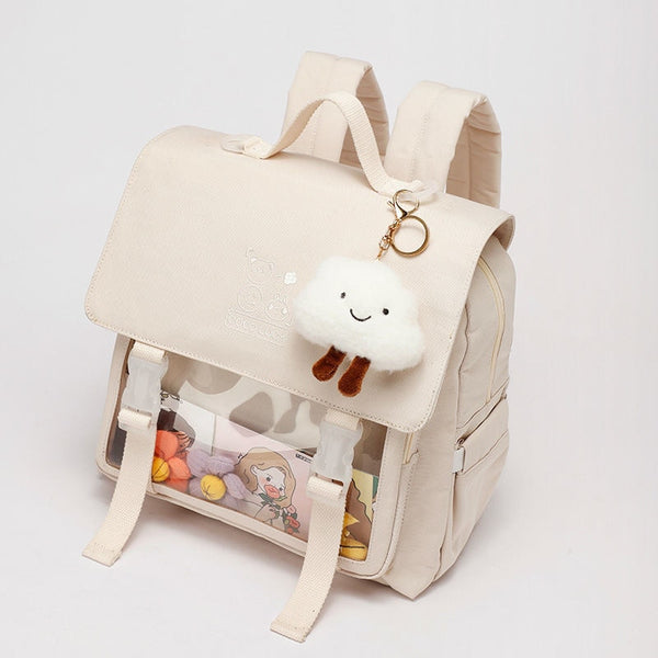 Cute Cloud Japanese Backpack Pastel Kitten