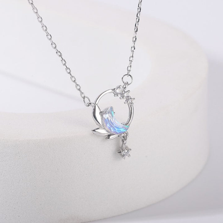 Crystal Moon Star Necklace Pastel Kitten