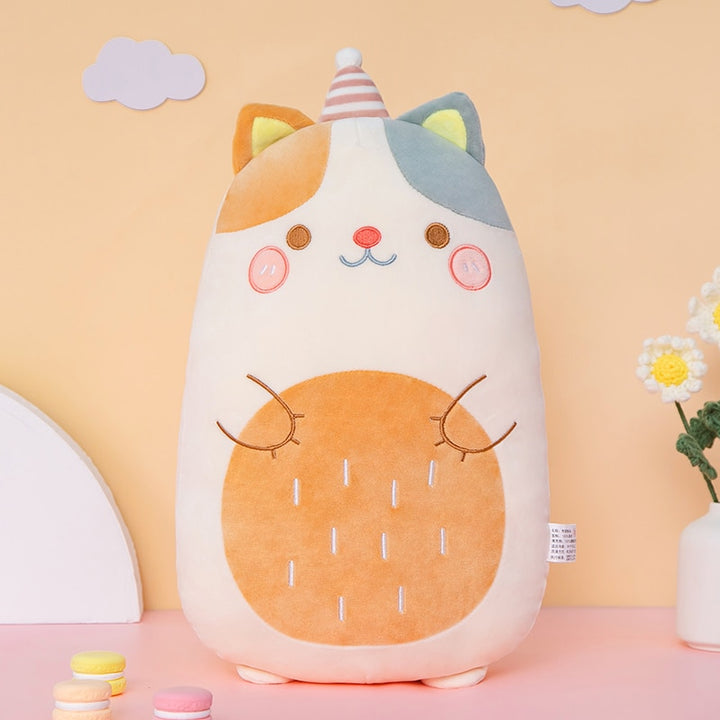 Kawaii Animal Plush Pillow Pastel Kitten