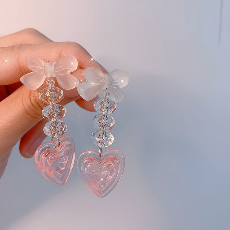 Preppy Heart Key Earrings - 2Jewels