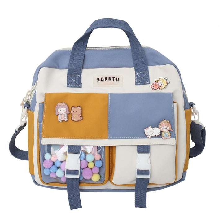 Kawaii School Korean Style Backpack Pastel Kitten