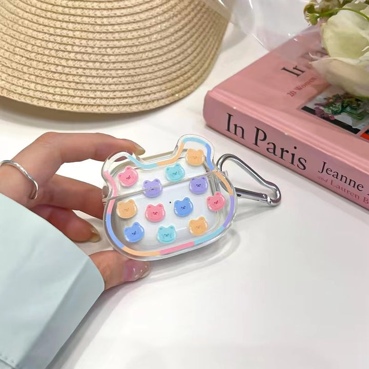 Coloful Bear Case for AirPods Pastel Kitten