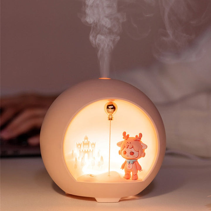 Romantic Lamp Air Humidifier Pastel Kitten