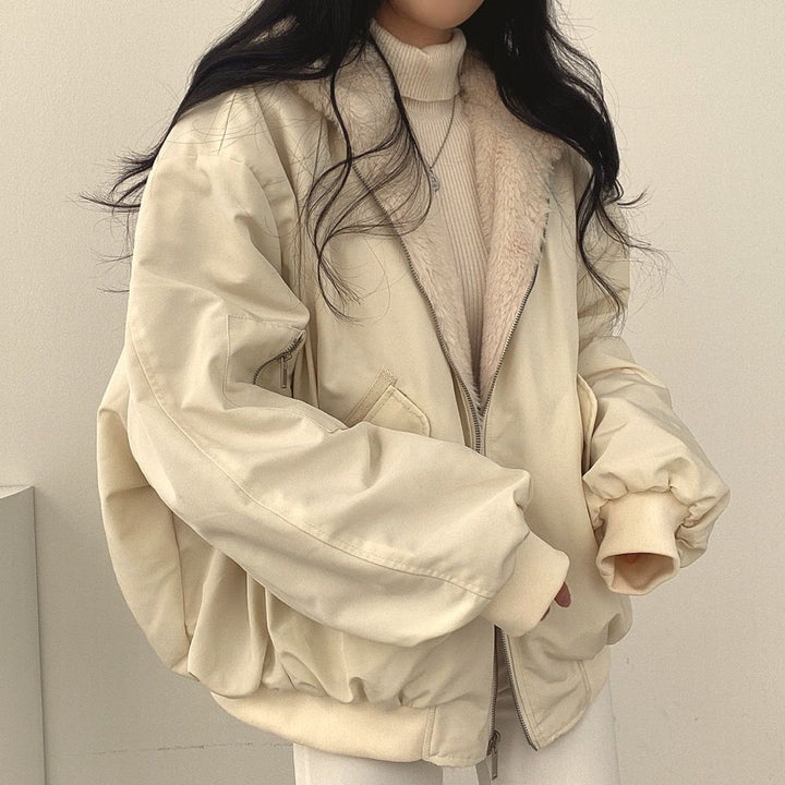 Korean Winter Double-sided Jacket Pastel Kitten