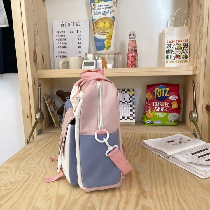 Kawaii School Korean Style Backpack Pastel Kitten