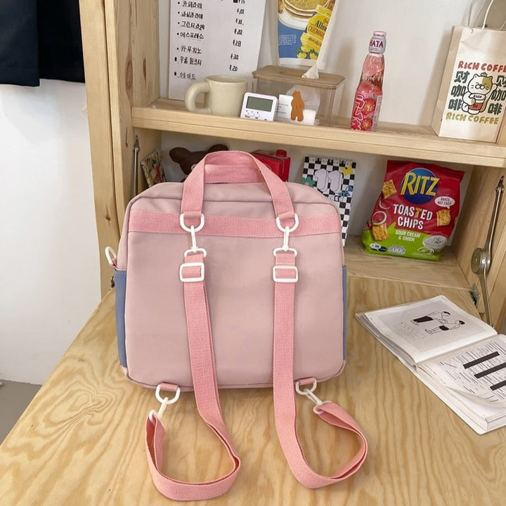 Kawaii School Korean Style Backpack Pastel Kitten