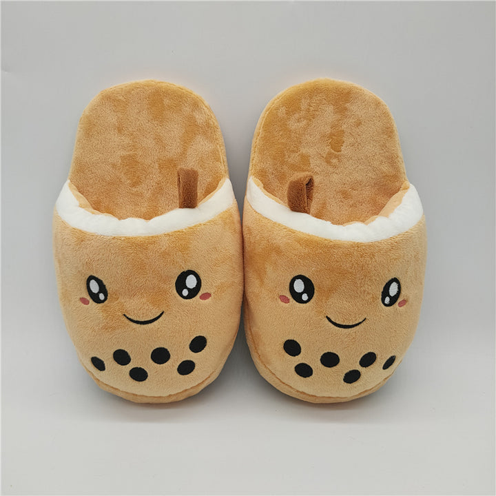 Kawaii Bubble Tea Slippers Pastel Kitten