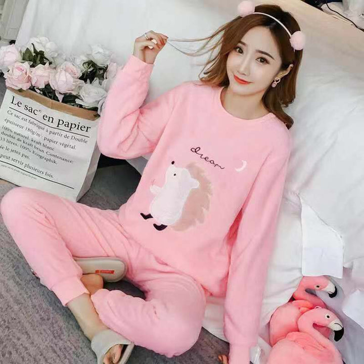 Autumn Winter Cute Pajamas Pastel Kitten